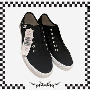 Hurley Skater Sneakers Black Y2K Harajuku Gyaru McBling Size 6.5 Deadstock